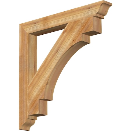 Merced Traditional Rough Sawn Bracket, Western Red Cedar, 4W X 34D X 34H